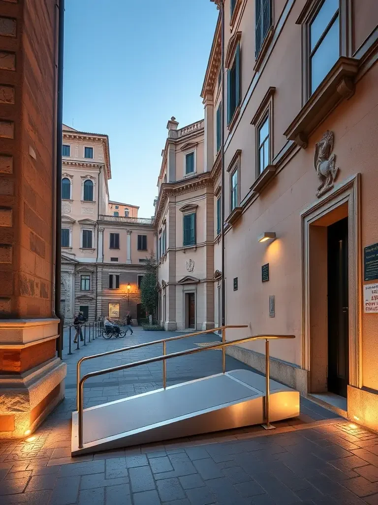 Integrazione rampa in edificio storico